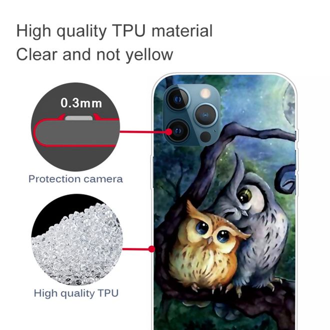 iPhone 13 Pro Max Handyhülle - Softcase Image Plastik Series - düstere Eulen