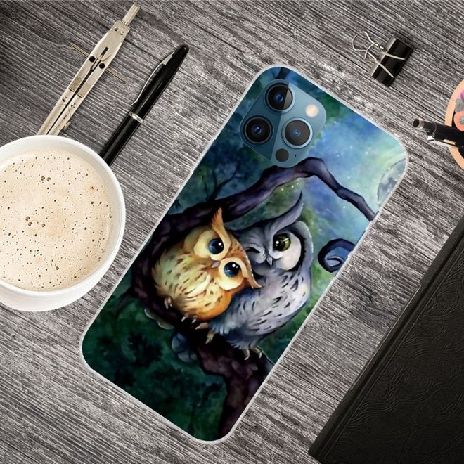 iPhone 13 Pro Max Handyhülle - Softcase Image Plastik Series - düstere Eulen