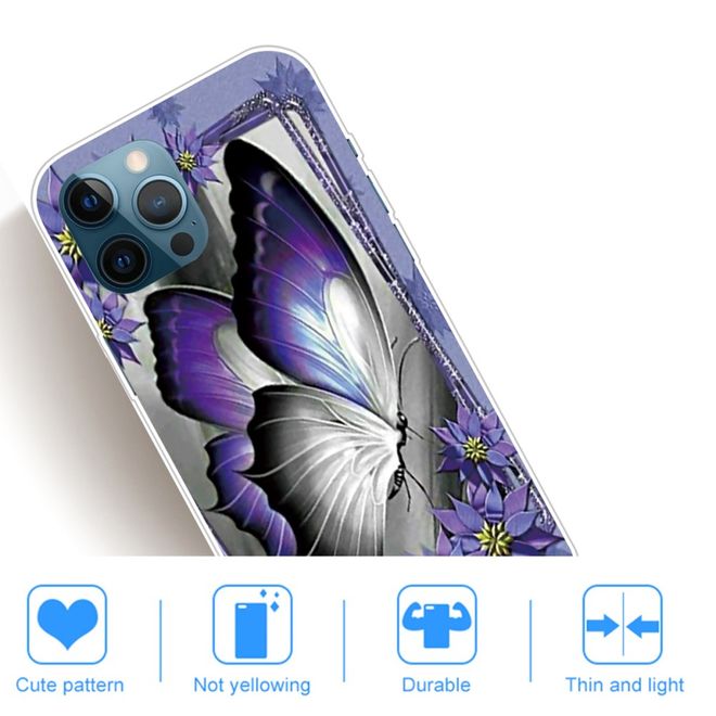 iPhone 13 Pro Max Handyhülle - Softcase Image Plastik Series - grosser Schmetterling