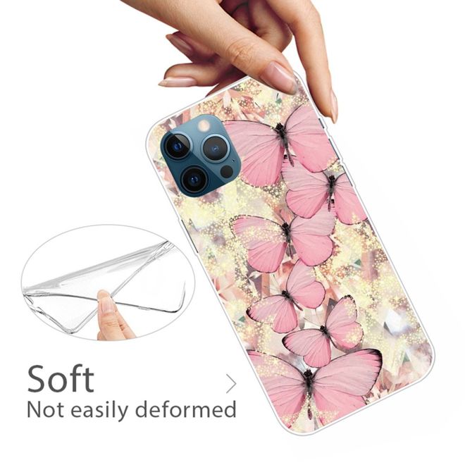 iPhone 13 Pro Max Handyhülle - Softcase Image Plastik Series - pinke Schmetterlinge