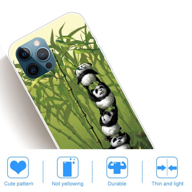 iPhone 13 Pro Max Handyhülle - Softcase Image Plastik Series - Pandas