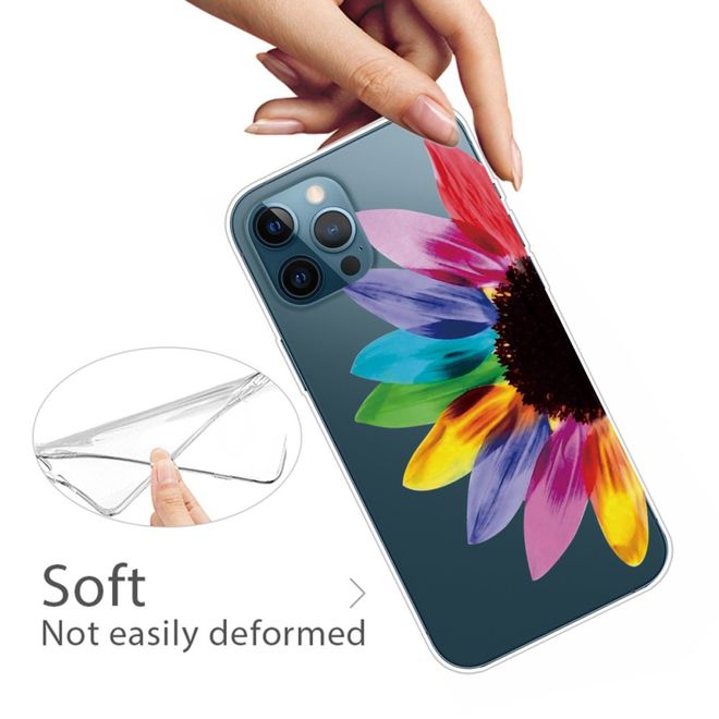 iPhone 13 Pro Max Phone Case - Softcase Image Plastic Series - Coloured Flower