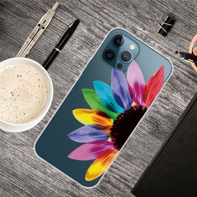 iPhone 13 Pro Max Phone Case - Softcase Image Plastic Series - Coloured Flower