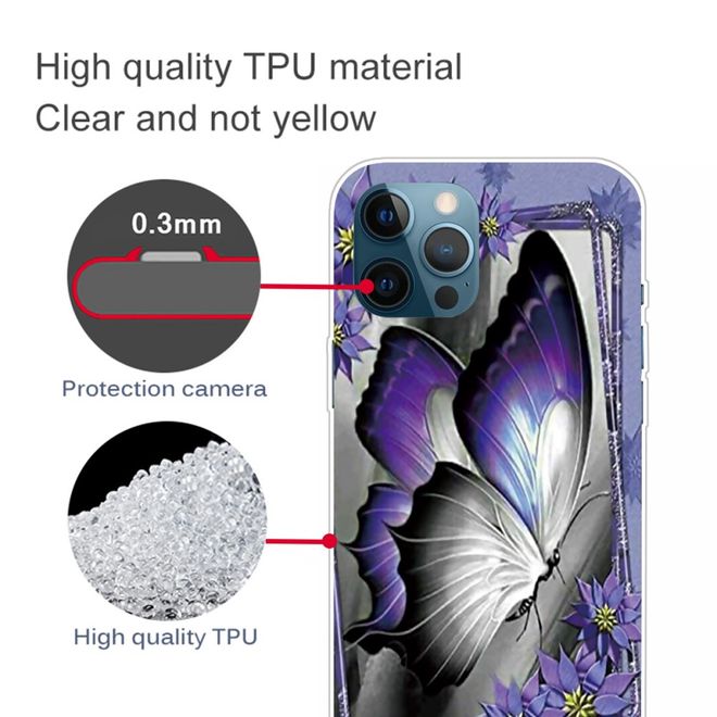 iPhone 13 Pro Phone Case - Softcase Image Plastic Series - Large Butterfly