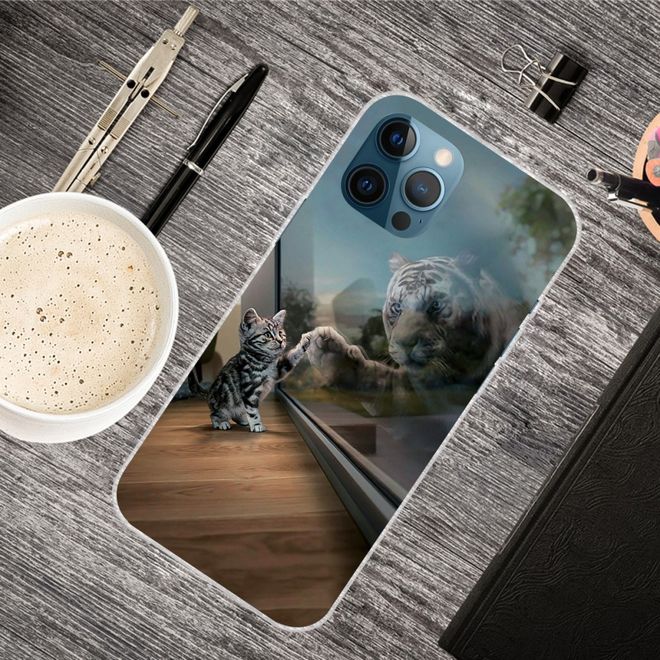 iPhone 13 Pro Phone Case - Softcase Image Plastic Series - Cat and Tiger