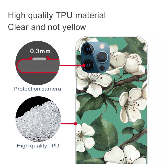 iPhone 13 Pro Handyhülle - Softcase Image Plastik Series - weisse Blume