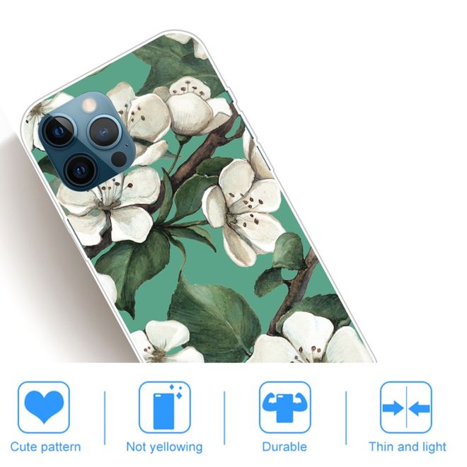 iPhone 13 Pro Handyhülle - Softcase Image Plastik Series - weisse Blume