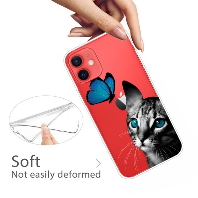 iPhone 13 mini phone case - Softcase Image Plastic Series - Butterfly and Cat
