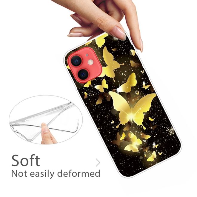 iPhone 13 mini phone case - Softcase Image Plastic Series - golden butterflies