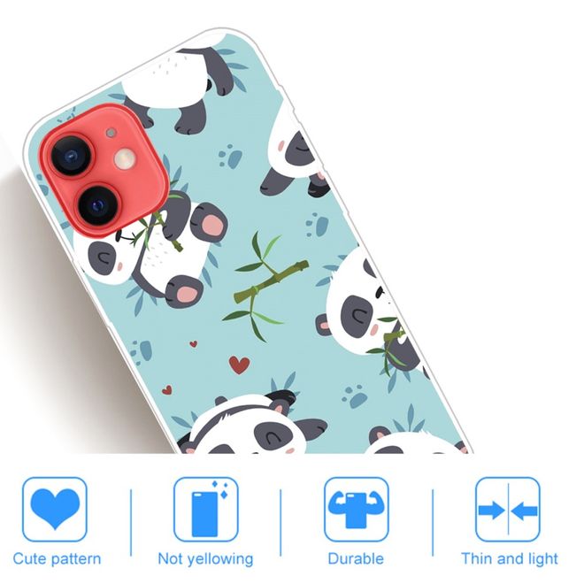 Coque pour iPhone 13 - Série Image Plastic - Petits Pandas