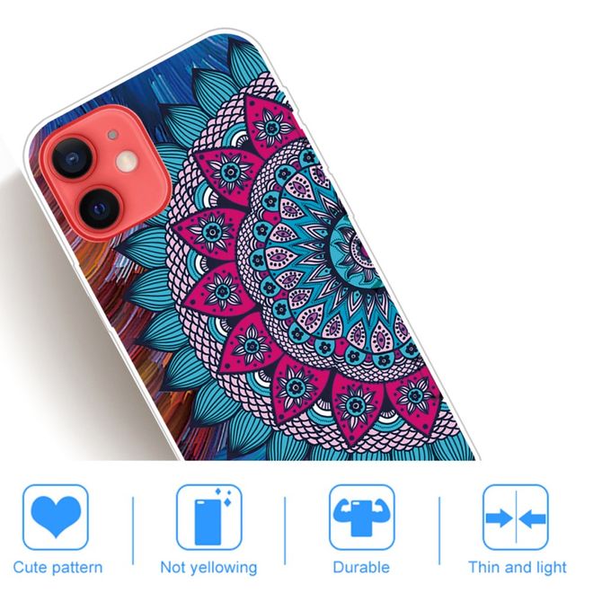 iPhone 13 Phone Case - Softcase Image Plastic Series - Mandala Flower