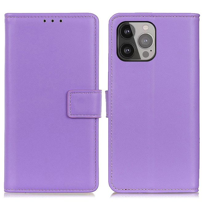 iPhone 13 Pro Max Phone Case - Classic II Leather Bookcover Series - Purple