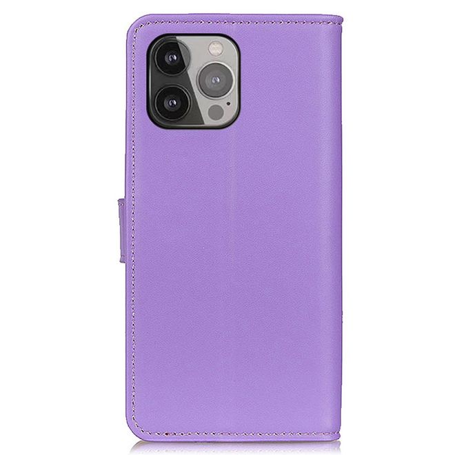 iPhone 13 Pro Max Phone Case - Classic II Leather Bookcover Series - Purple