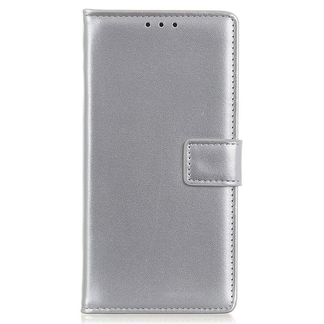 iPhone 13 Pro Max Phone Case - Classic II Leather Bookcover Series - Silver