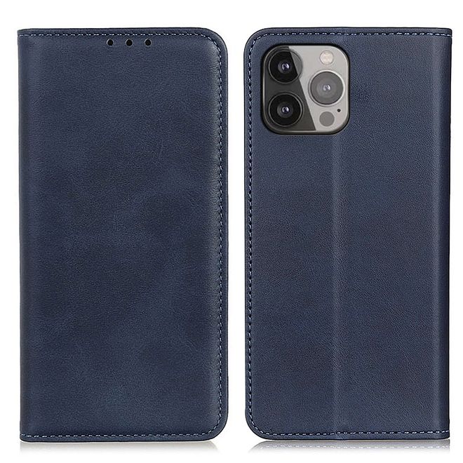 Étui pour iPhone 13 Pro Max - Collection Classic V Leather Bookcover - Bleu
