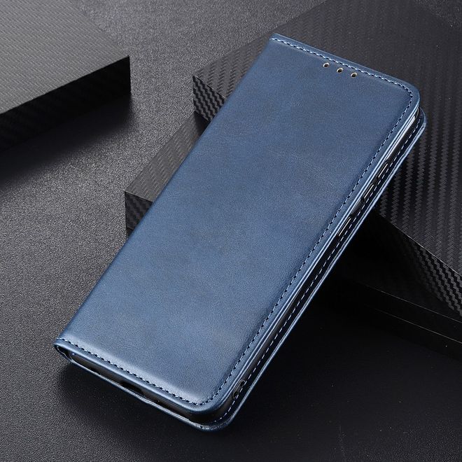 Étui pour iPhone 13 Pro Max - Collection Classic V Leather Bookcover - Bleu