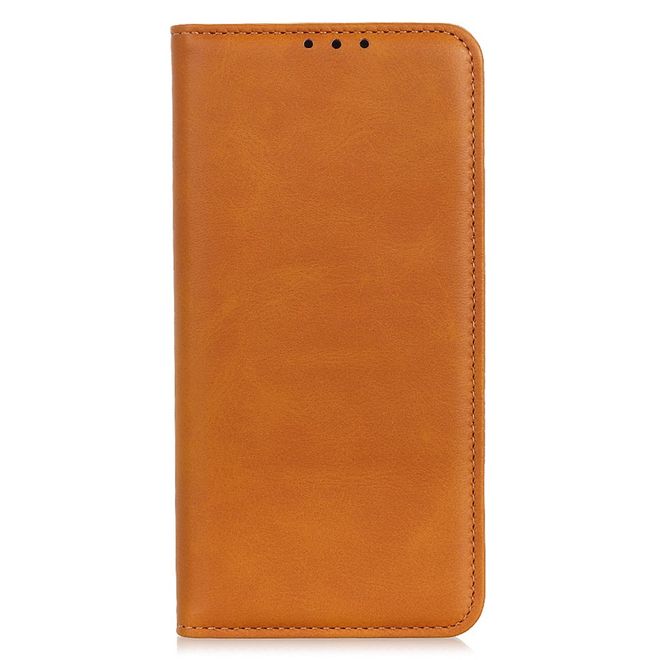 iPhone 13 Pro Max Phone Case - Classic V Leather Bookcover Series - Brown