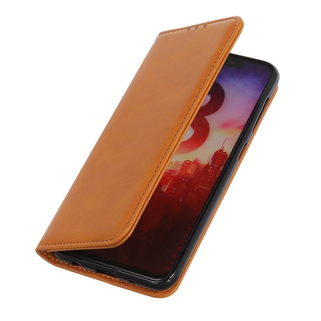 iPhone 13 Pro Max Phone Case - Classic V Leather Bookcover Series - Brown