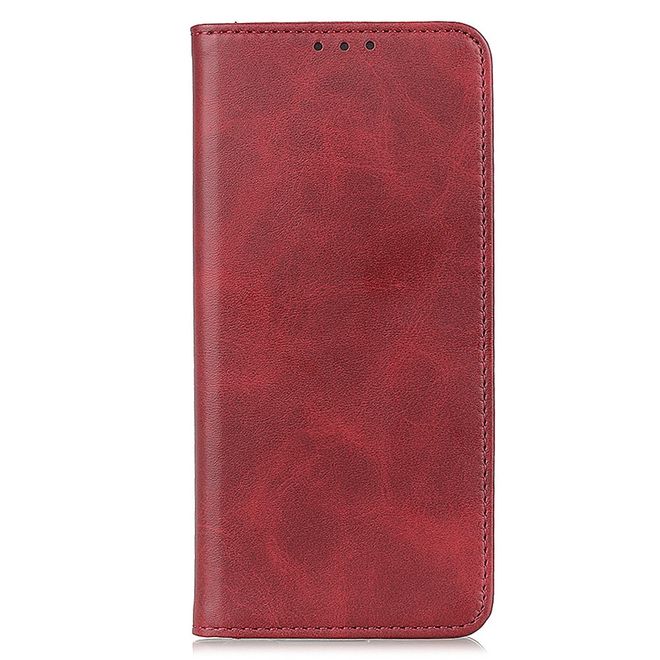iPhone 13 Pro Max Handy Hülle - Classic V Leder Bookcover Series - rot