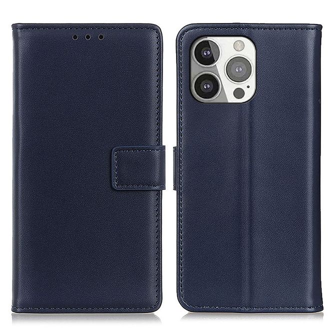 Étui pour iPhone 13 Pro - Collection Classic II en cuir - Bleu