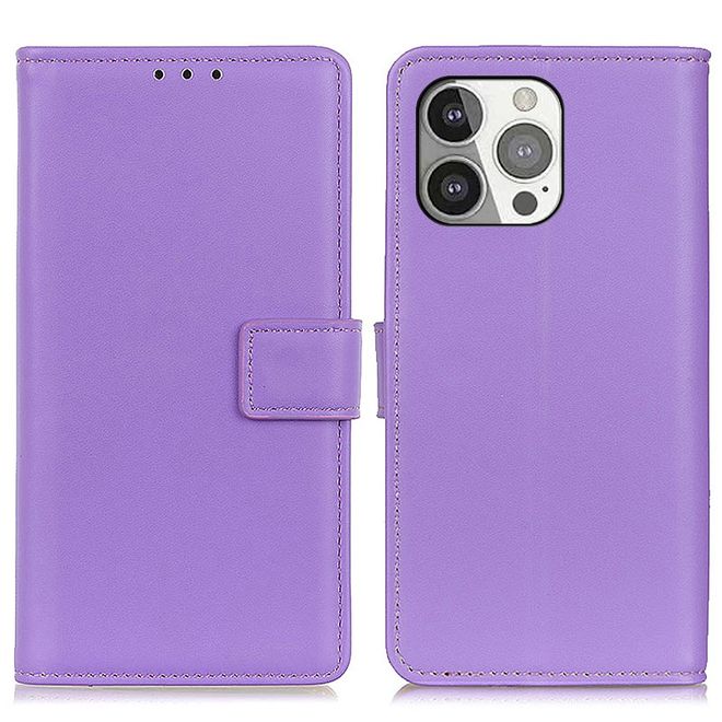 iPhone 13 Pro Handy Hülle - Classic II Leder Bookcover Series - purpur