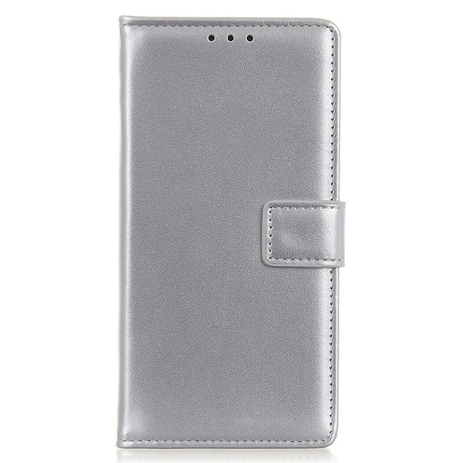 iPhone 13 Pro Phone Case - Classic II Leather Bookcover Series - Silver