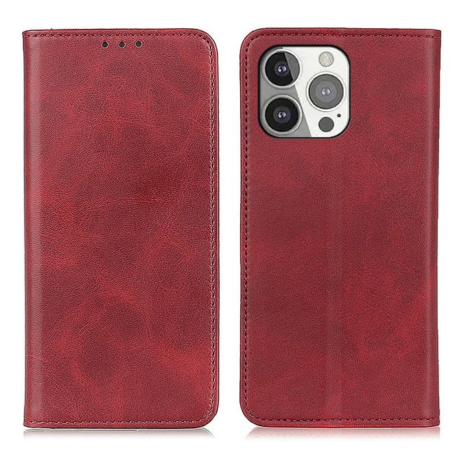 Étui pour iPhone 13 Pro - Collection Classic V Leather Bookcover - rouge