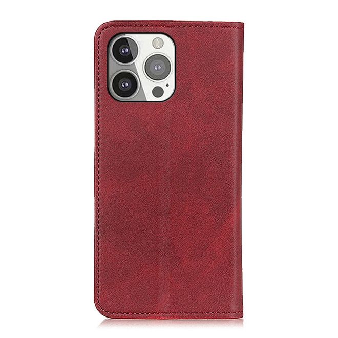 Étui pour iPhone 13 Pro - Collection Classic V Leather Bookcover - rouge