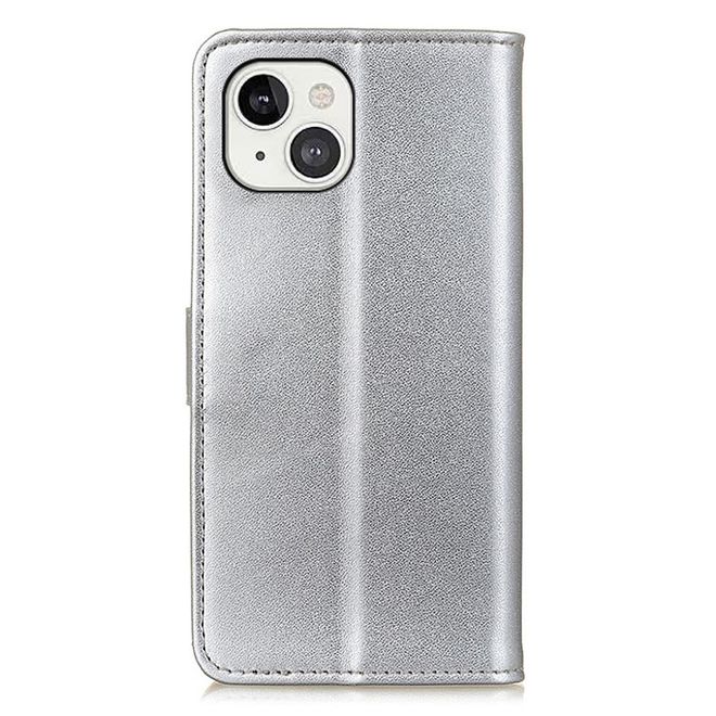 Étui pour iPhone 13 - Collection Classic II Cuir - Argent