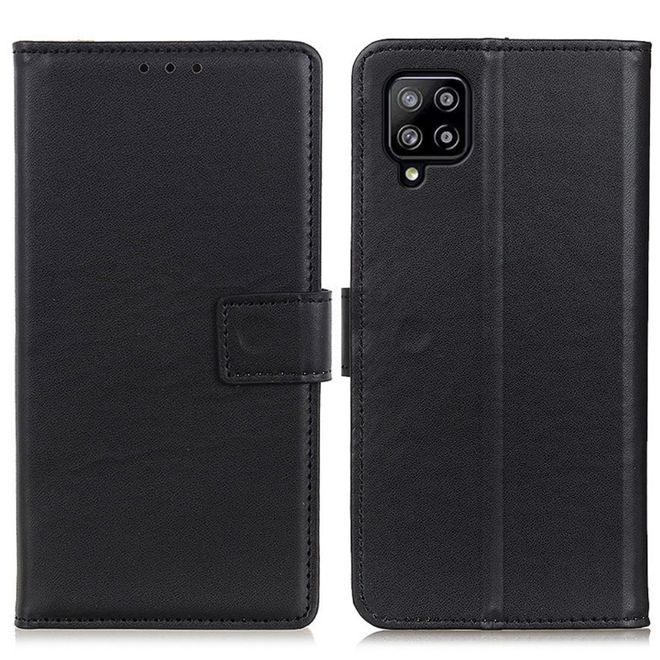 Samsung Galaxy A22 4G Handy Hülle - Classic II Leder Bookcover Series - schwarz