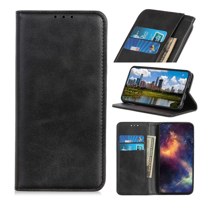 iPhone 13 Pro Max Handy Hülle - Classic V Leder Bookcover Series - schwarz