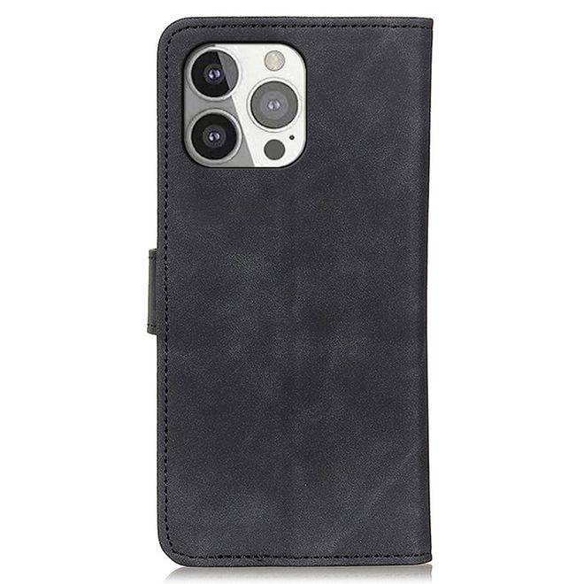 Étui pour iPhone 13 Pro - Collection Classic IV Leather Bookcover - Noir