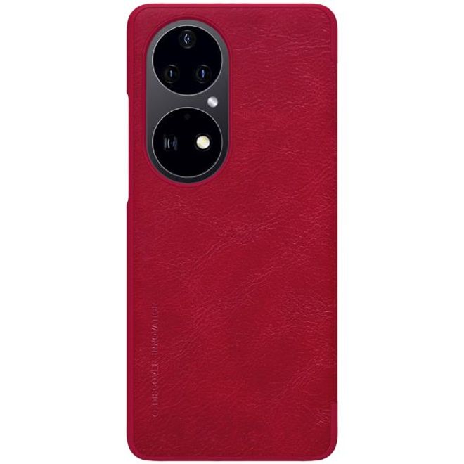 Nillkin - Huawei P50 Pro Hülle - Leder Book Case - Qin Series - rot