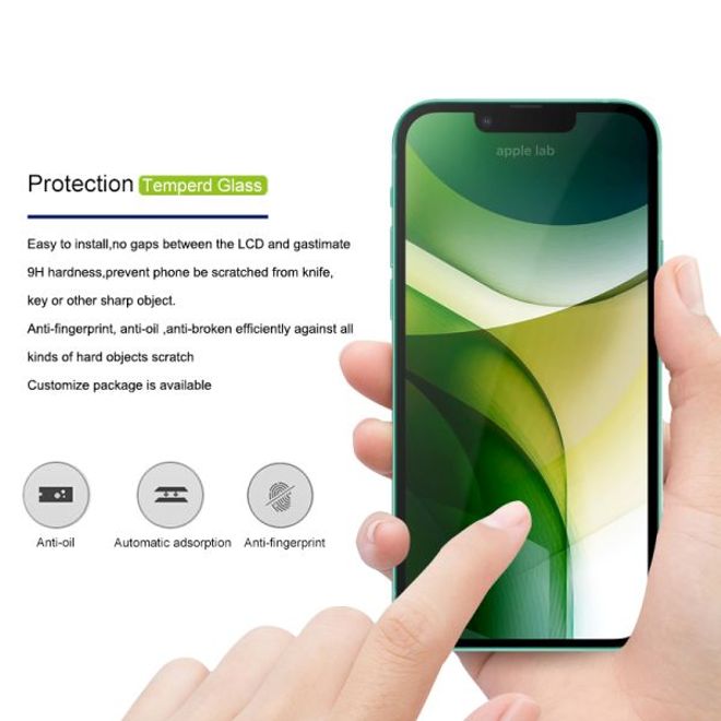 iPhone 13 mini Panzerglas 2.5D Full Cover - Full Glue Displayschutz (0.33 mm) - schwarz