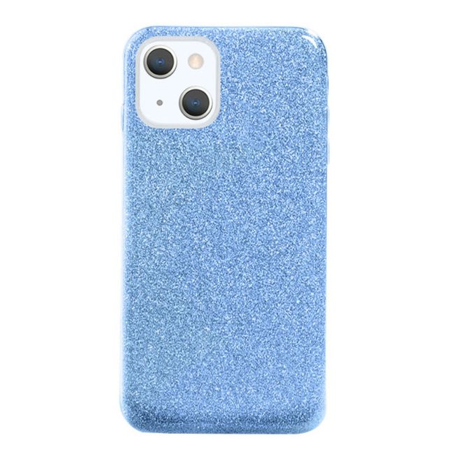 iPhone 13 case - glitter hard case - blue
