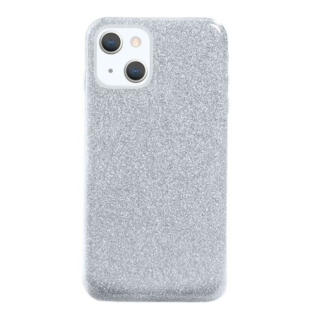Coque pour iPhone 13 - Coque rigide à paillettes - Argent
