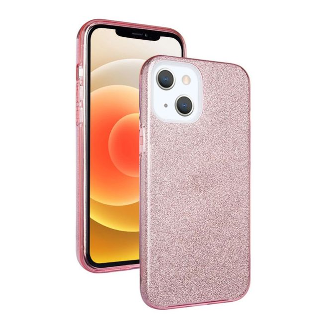 iPhone 13 Hülle - Glitzer Hardcase - pink