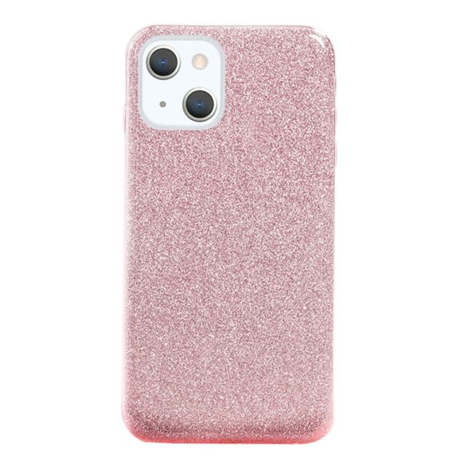 iPhone 13 Hülle - Glitzer Hardcase - pink