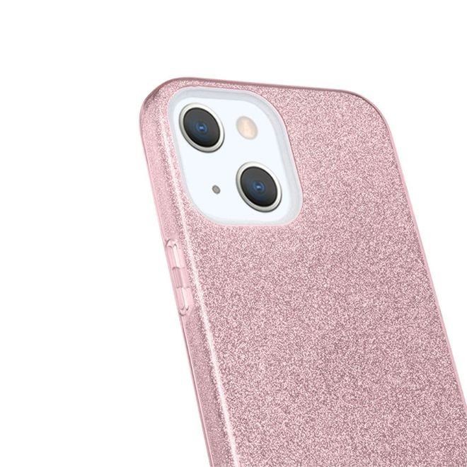 iPhone 13 Hülle - Glitzer Hardcase - pink