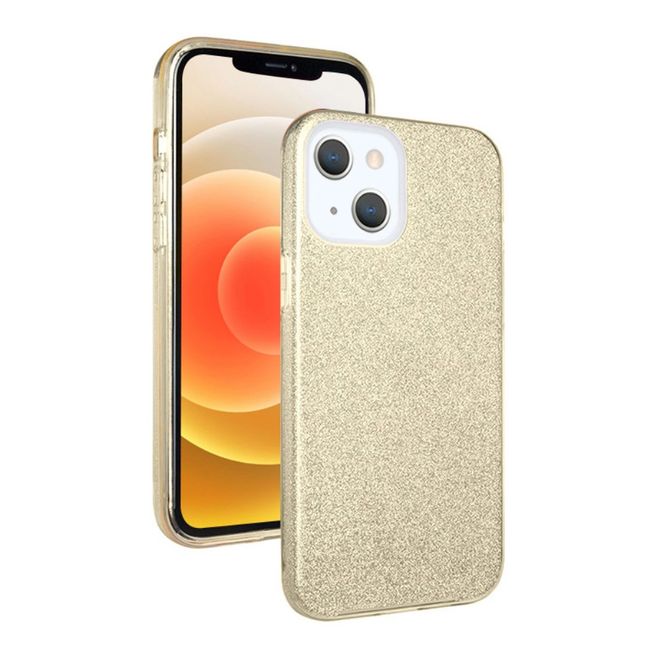iPhone 13 Case - Glitter Hardcase - Gold
