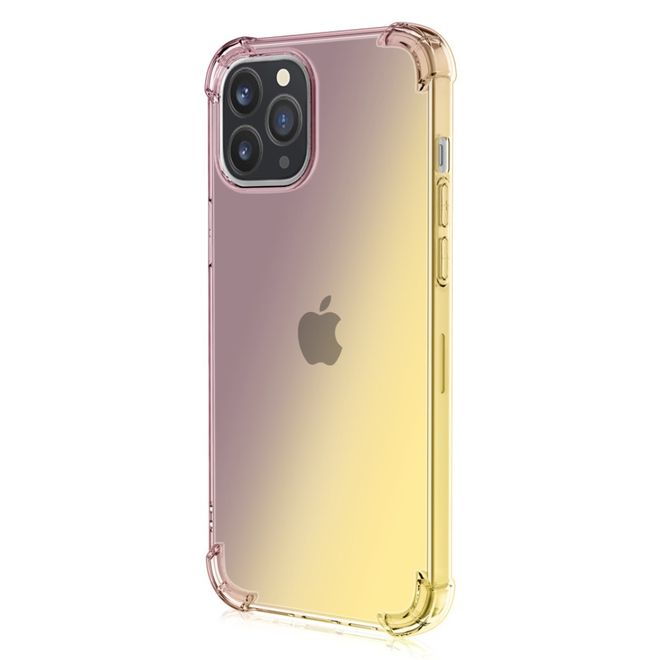 iPhone 13 Pro Case - TPU Softcase with Gradient Color - Black/Gold