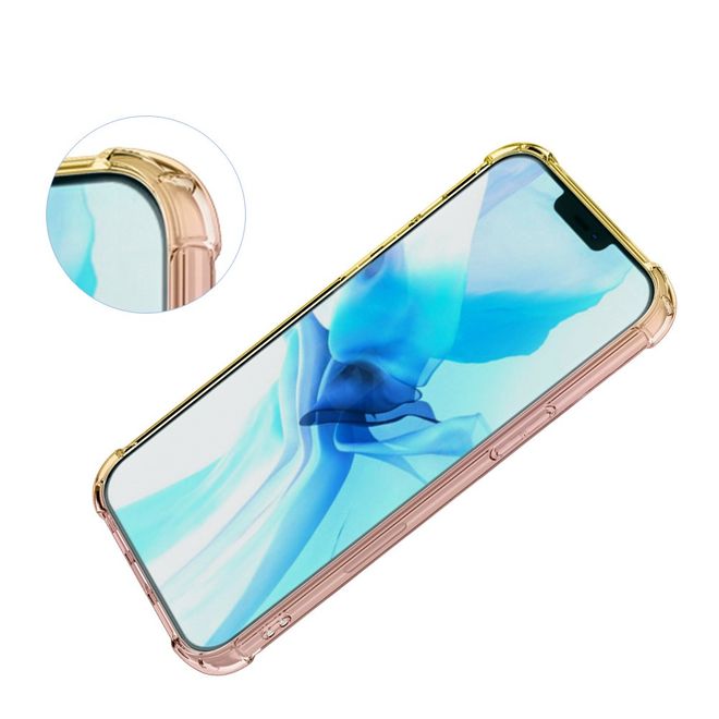 iPhone 13 Pro Case - TPU Softcase with Gradient Color - Black/Gold