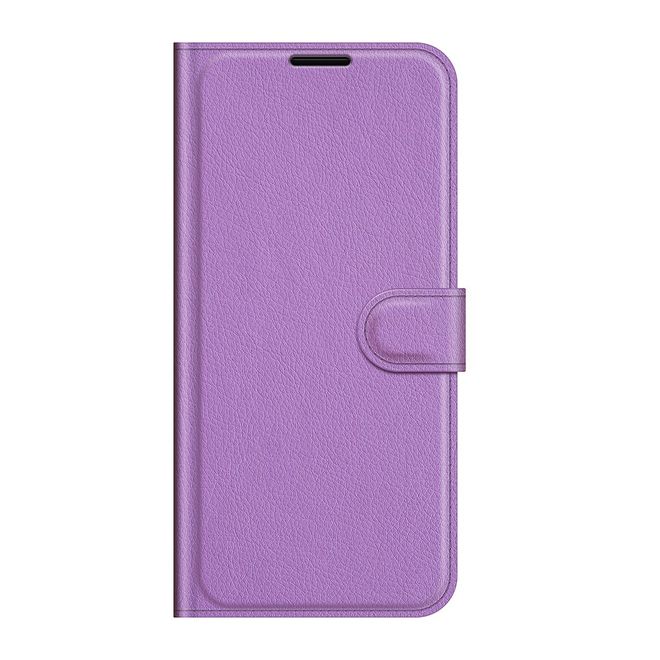 Huawei P50 Pro Handy Hülle - Litchi Leder Bookcover Series - purpur