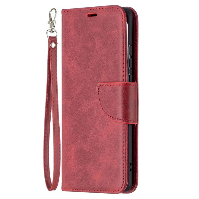 Huawei P50 Pro Handy Hülle - Klassisches Leder Bookcover - rot