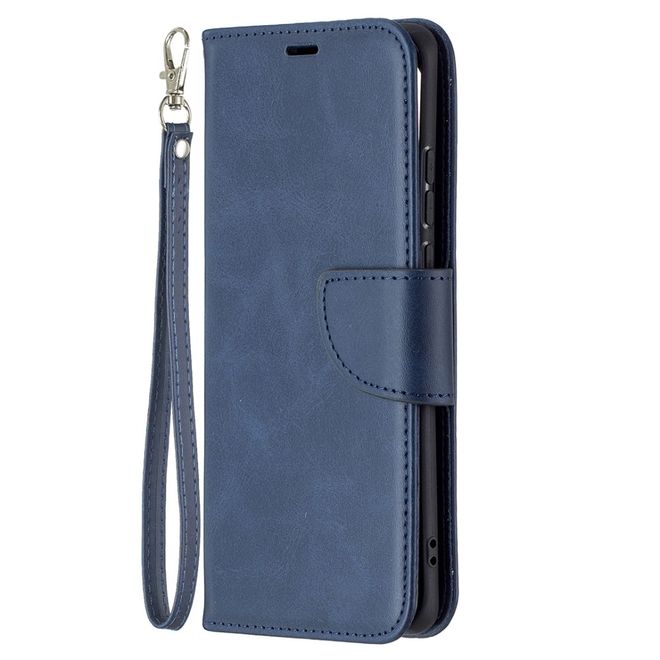Huawei P50 Pro Handy Hülle - Klassisches Leder Bookcover - blau