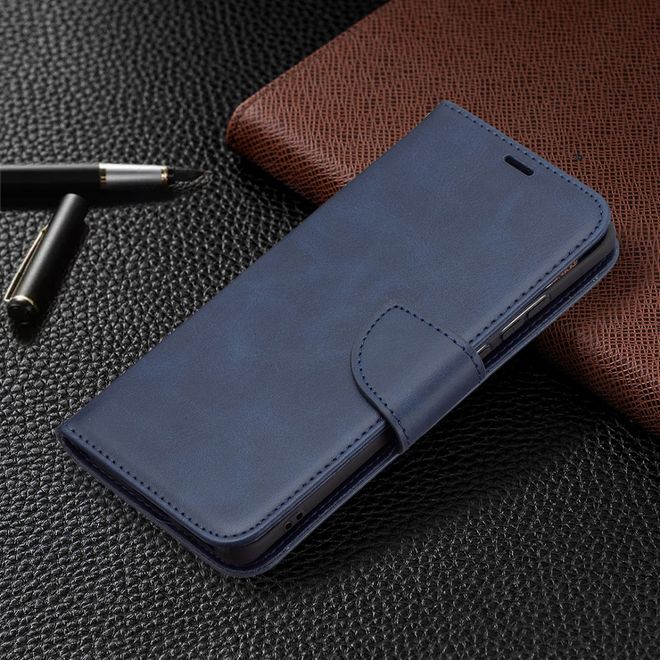 Huawei P50 Pro Handy Hülle - Klassisches Leder Bookcover - blau