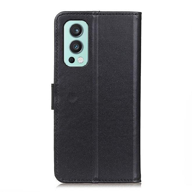 OnePlus Nord 2 5G Handy Hülle - Classic II Leder Bookcover Series - schwarz