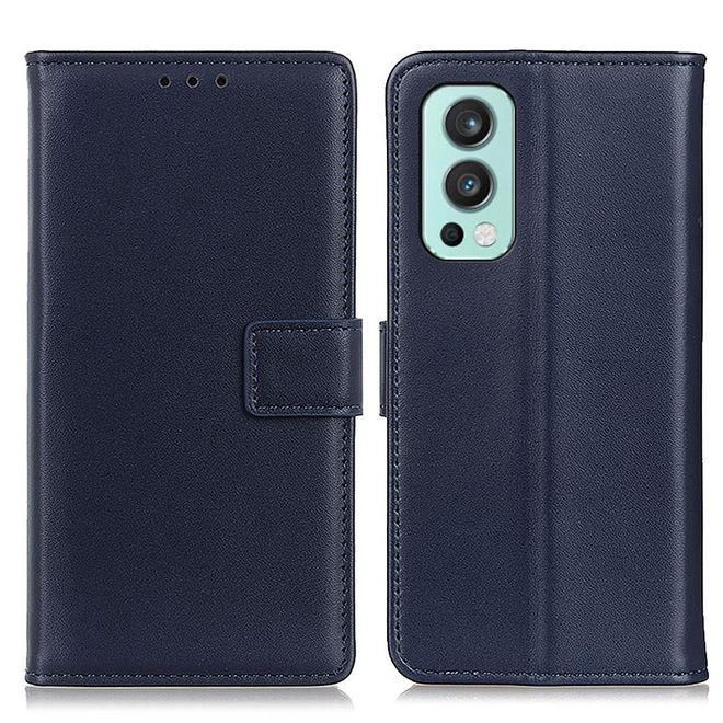 OnePlus Nord 2 5G Handy Hülle - Classic II Leder Bookcover Series - blau