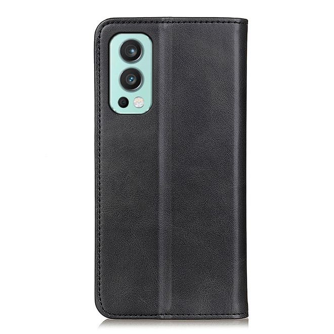 OnePlus Nord 2 5G Handy Hülle - Classic V Leder Bookcover Series - schwarz