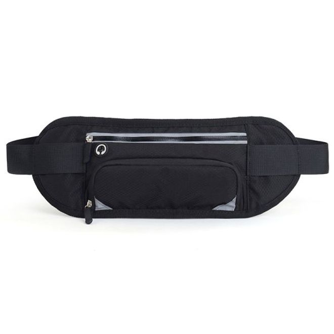 Universelle Sport Bauchtasche inkl. Trinkflaschenhalter - für Handys bis 6.4 Zoll - schwarz